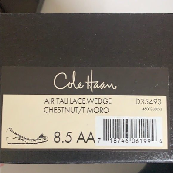 Cole Haan Air Tali brown suede wedge 8.5 AA - Picture 6 of 6